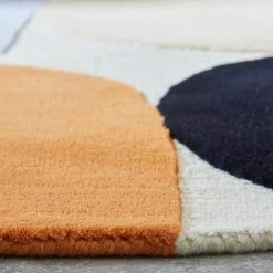 Habitat Geometric Circle Cut Pile Rug - 120x120cm - Multi -Habitat 1176122 R Z002C