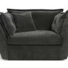 Habitat Jacques Velvet Cuddle Chair - Grey -Habitat 1177217 R Z001A