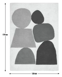 Habitat Geometric Cut Pile Rug - 120X170cm - Multicoloured -Habitat 1179985 R E001