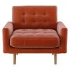 Habitat Fenner Velvet Accent Chair - Orange 2 Habitat Fenner Velvet Accent Chair - Orange -Habitat 1181368 R Z001A