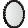 Habitat Beaded Round Wall Mirror - Black - 50x50cm -Habitat 1182642 R Z001A