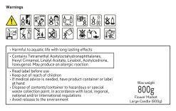 Habitat Large Scallop Multiwick Thin Candle - Flower Market -Habitat 1182673 R Z011A