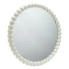 Habitat Beaded Round Wall Mirror - White - 70x70cm -Habitat 1182927 R Z001A