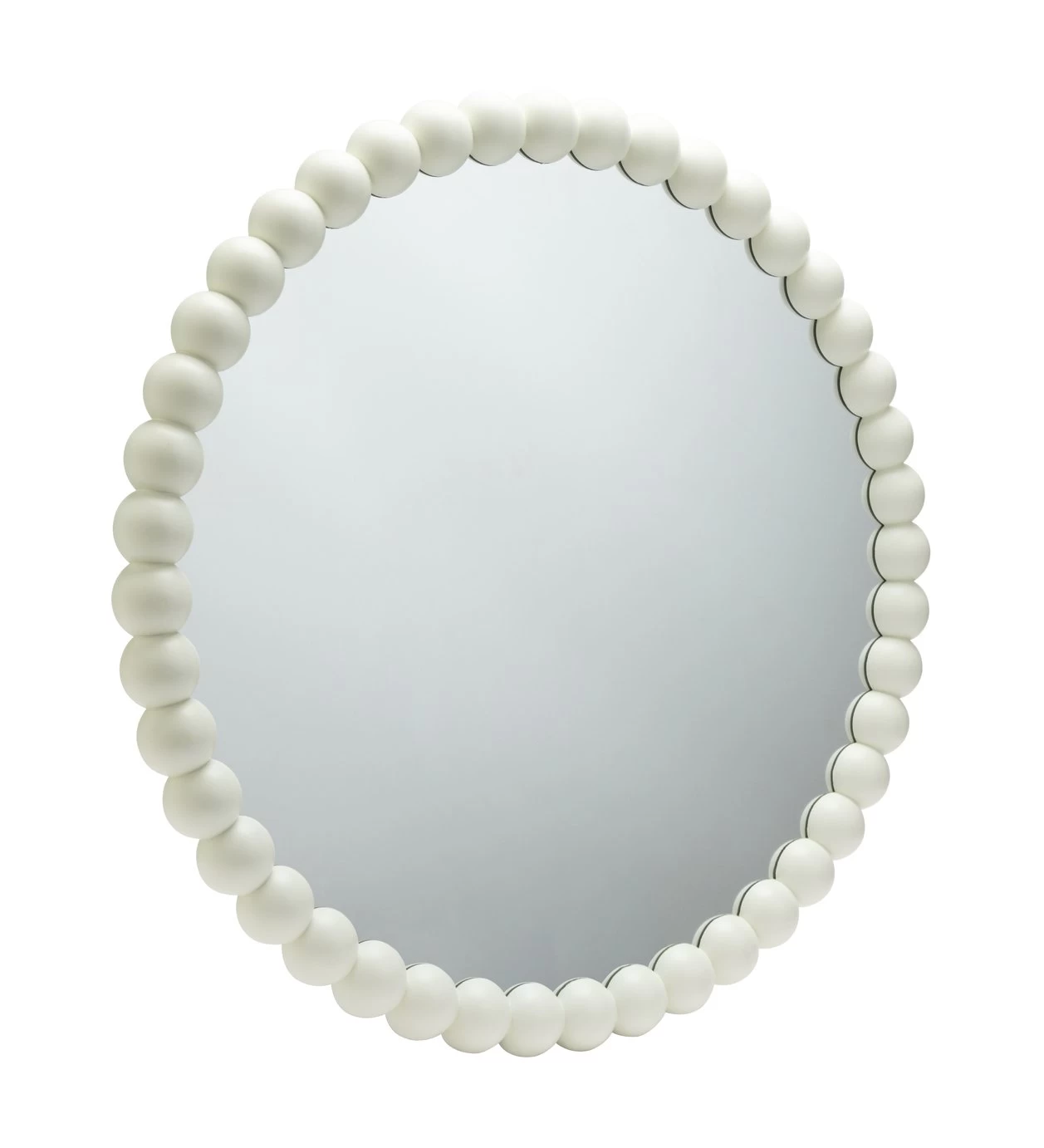 Habitat Beaded Round Wall Mirror - White - 70x70cm 3 Habitat Beaded Round Wall Mirror - White - 70x70cm