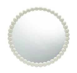 Habitat Beaded Round Wall Mirror - White - 70x70cm 10 Habitat Beaded Round Wall Mirror - White - 70x70cm -Habitat 1182927 R Z003A