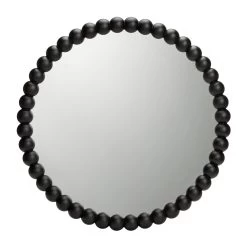 Habitat Beaded Round Wall Mirror - Black - 70x70cm 10 Habitat Beaded Round Wall Mirror - Black - 70x70cm -Habitat 1182934 R Z003A