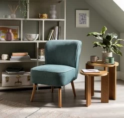 Habitat Eppy Fabric Accent Chair - Blue -Habitat 1230116 R Z001C