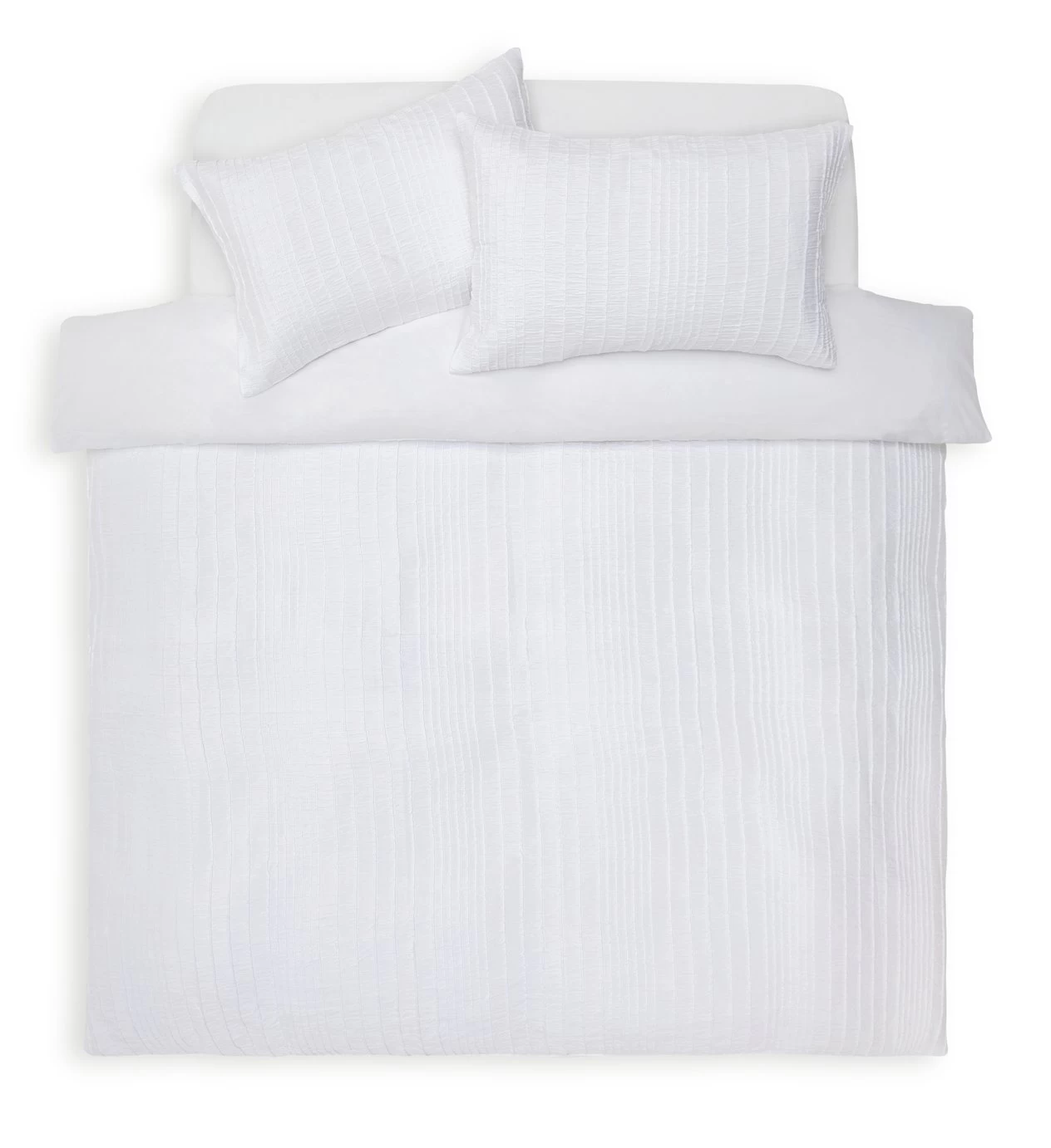 Habitat Crinkle White Bedding Set - Single 5 Habitat Crinkle White Bedding Set - Single - Image 3