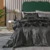 Habitat Velvet Feather Charcoal Bedding Set - Double -Habitat 1232499 R Z001A