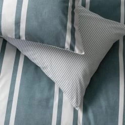 Habitat Cotton Coastal Stripe Blue Bedding Set - Single -Habitat 1232884 R Z003A