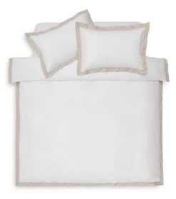 Habitat Cotton 180 TC Oxford Edge White Bedding Set- Double -Habitat 1232956 R Z002A
