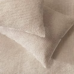 Habitat Cotton Contrast Waffle Beige Bedding Set - Single -Habitat 1233089 R Z002A