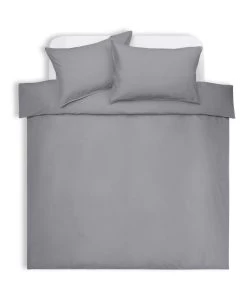 Habitat Cotton 180TC Linen Look Grey Bedding Set - Single 8 Habitat Cotton 180TC Linen Look Grey Bedding Set - Single -Habitat 1233144 R Z002A