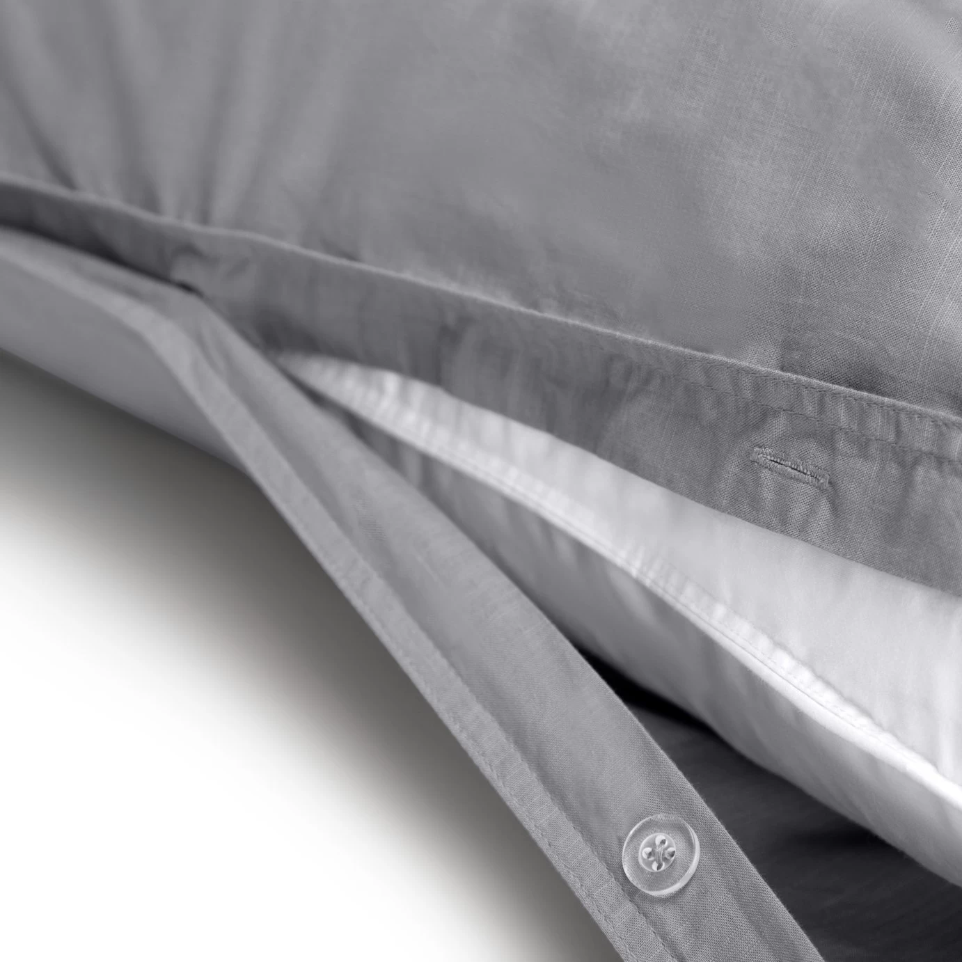 Habitat Cotton 180TC Linen Look Grey Bedding Set - Single 7 Habitat Cotton 180TC Linen Look Grey Bedding Set - Single - Image 5