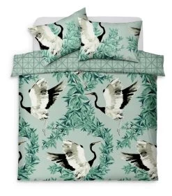 Habitat Crane Panel Green Bedding Set - Single -Habitat 1233199 R Z002A