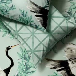 Habitat Crane Panel Green Bedding Set - Single -Habitat 1233199 R Z003A