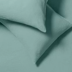 Habitat Cotton 200TC Muslin Green Bedding Set - Double -Habitat 1233319 R Z003A
