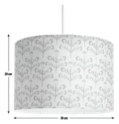 Habitat Floral Print Faux Linen Shade - Cream And Orange -Habitat 1233663 R E001