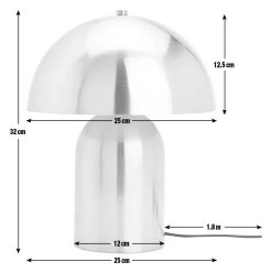 Habitat Mushroom Steel Table Lamp - Brass -Habitat 1233670 R E001