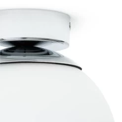 Habitat Opal Glass Bathroom Flush Ceiling Light - White 11 Habitat Opal Glass Bathroom Flush Ceiling Light - White -Habitat 1233759 R Z002A