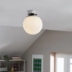 Habitat Opal Glass Bathroom Flush Ceiling Light - White 13 Habitat Opal Glass Bathroom Flush Ceiling Light - White -Habitat 1233759 R Z002C