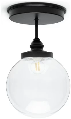 Habitat Globe Metal Bathroom Pendant Light - Black -Habitat 1233797 R Z004A