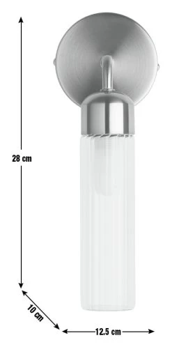 Habitat Ribbed Metal Bathroom Wall Light - Gold -Habitat 1233814 R E001