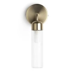 Habitat Ribbed Metal Bathroom Wall Light - Gold -Habitat 1233814 R Z001C