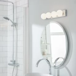 Habitat Metal 4 Light Bathroom Wall Light - Chrome 12 Habitat Metal 4 Light Bathroom Wall Light - Chrome -Habitat 1233852 R Z002C