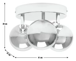 Habitat Globe Metal Bathroom Flush To Ceiling Light - Silver 10 Habitat Globe Metal Bathroom Flush To Ceiling Light - Silver -Habitat 1233883 R E001