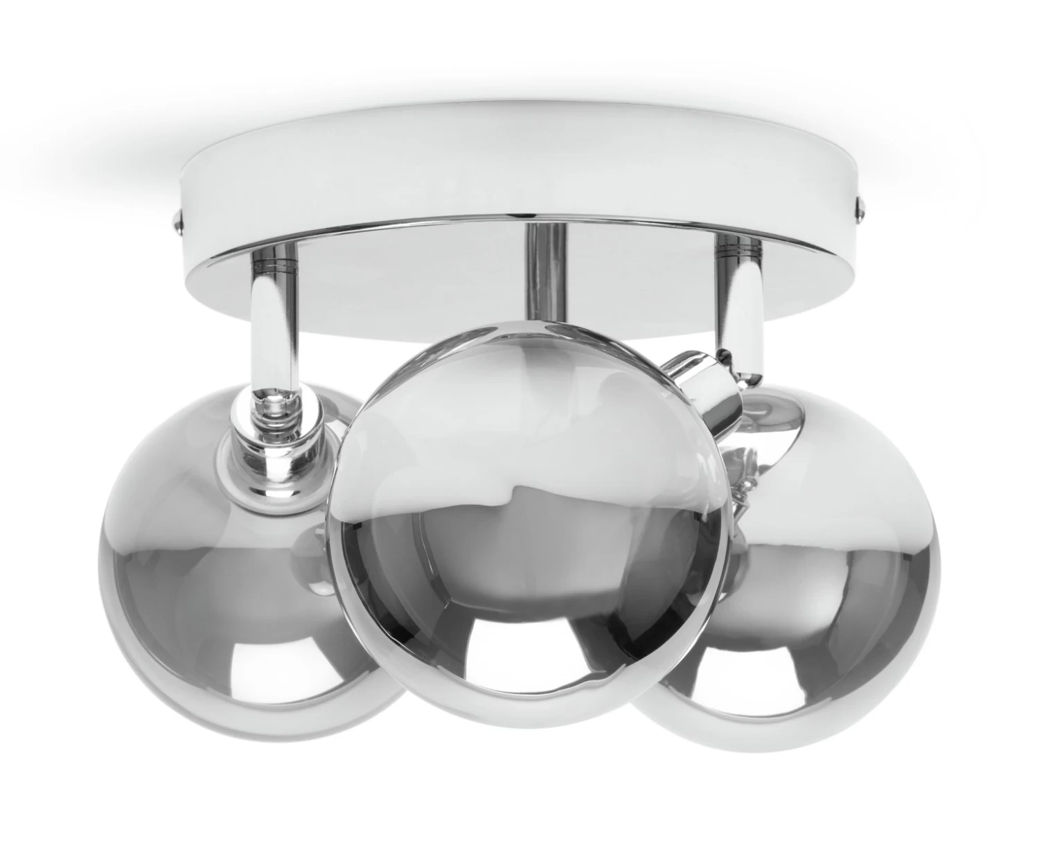 Habitat Globe Metal Bathroom Flush To Ceiling Light - Silver 4 Habitat Globe Metal Bathroom Flush To Ceiling Light - Silver - Image 2
