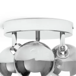 Habitat Globe Metal Bathroom Flush To Ceiling Light - Silver 12 Habitat Globe Metal Bathroom Flush To Ceiling Light - Silver -Habitat 1233883 R Z003A
