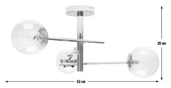 Habitat Sputnik Metal Bathroom Flush Ceiling Light - Chrome -Habitat 1233890 R E001