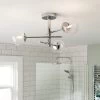 Habitat Sputnik Metal Bathroom Flush Ceiling Light - Chrome 1 Habitat Sputnik Metal Bathroom Flush Ceiling Light - Chrome -Habitat 1233890 R Z001A