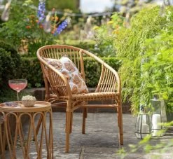 Habitat Erin Rattan Garden Chair - Natural -Habitat 1234301 R Z001C