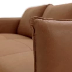 Habitat Moore Leather 4 Seater Sofa - Tan -Habitat 1247941 R Z007A