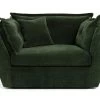 Habitat Jacques Velvet Cuddle Chair - Moss Green -Habitat 1252826 R Z001A