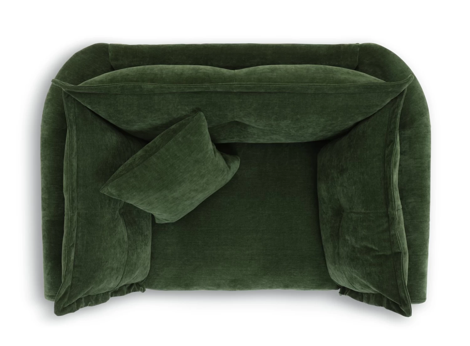 Habitat Jacques Velvet Cuddle Chair - Moss Green 10 Habitat Jacques Velvet Cuddle Chair - Moss Green - Image 8