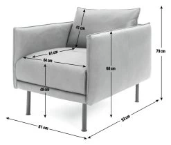 Habitat Moore Leather Armchair - Tan -Habitat 1257216 R E001