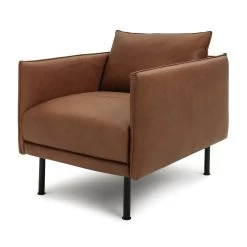 Habitat Moore Leather Armchair - Tan -Habitat 1257216 R Z002A