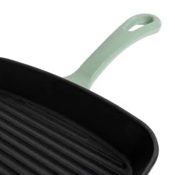 Habitat 23cm Cast Iron Griddle Pan - Sage Green -Habitat 1258404 R Z003A