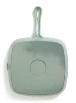 Habitat 23cm Cast Iron Griddle Pan - Sage Green -Habitat 1258404 R Z004A