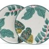 Habitat X Kew Set Of 2 Ceramic Side Plate -Habitat 1300572 R Z001A