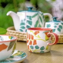 Habitat X Kew Set Of 2 Ceramic Mugs -Habitat 1300637 R Z003C