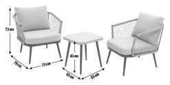 Habitat Somerset 2 Seater Rattan Effect Garden Bistro Set -Habitat 1301258 R E001