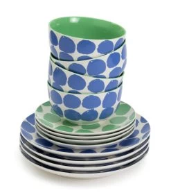 Habitat Abstract 12 Piece Stoneware Dinner Set -Habitat 1304963 R Z005A
