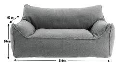 Habitat Kids Double Chair Bean Bag - Charcoal -Habitat 1306789 R E001