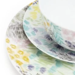 Habitat Floral 12 Piece Porcelain Dinner Set -Habitat 1307276 R Z005A