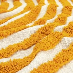 Habitat Geo Tufted Throw - White & Yellow - 125x150cm -Habitat 1309944 R Z003A