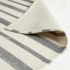 Habitat Grey Stripe Outdoor Rug -Habitat 1340367 R Z003C